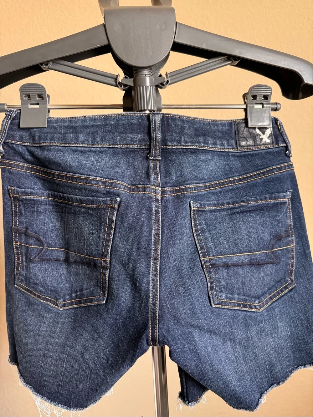 American Eagle Outfitters Dark Blue Denim Cutoff Shorts